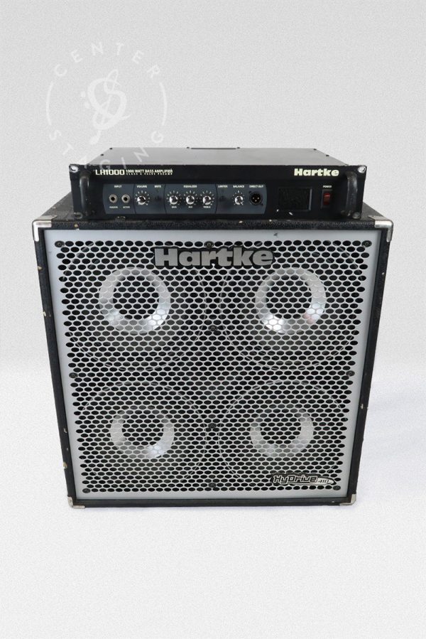 Hartke HyDrive 4x10 Bass Speaker Cabinet Silver Bass Rig - CenterStaging